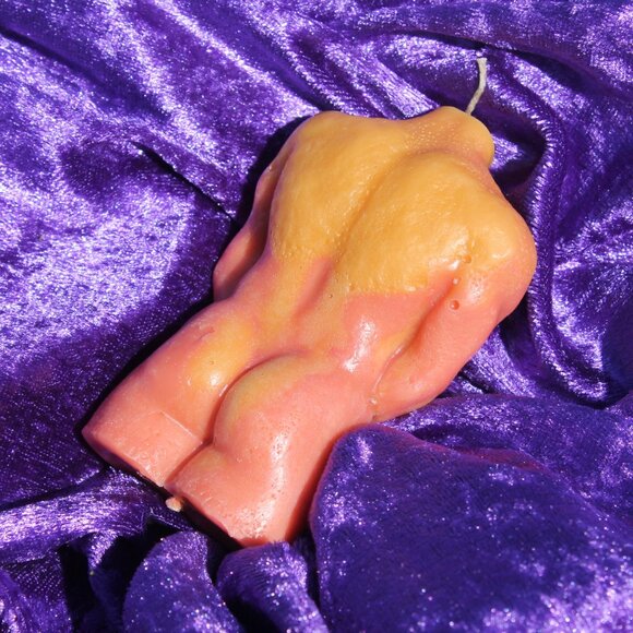 Sculpted Body Candle in Orange - Picture 7 of 8
